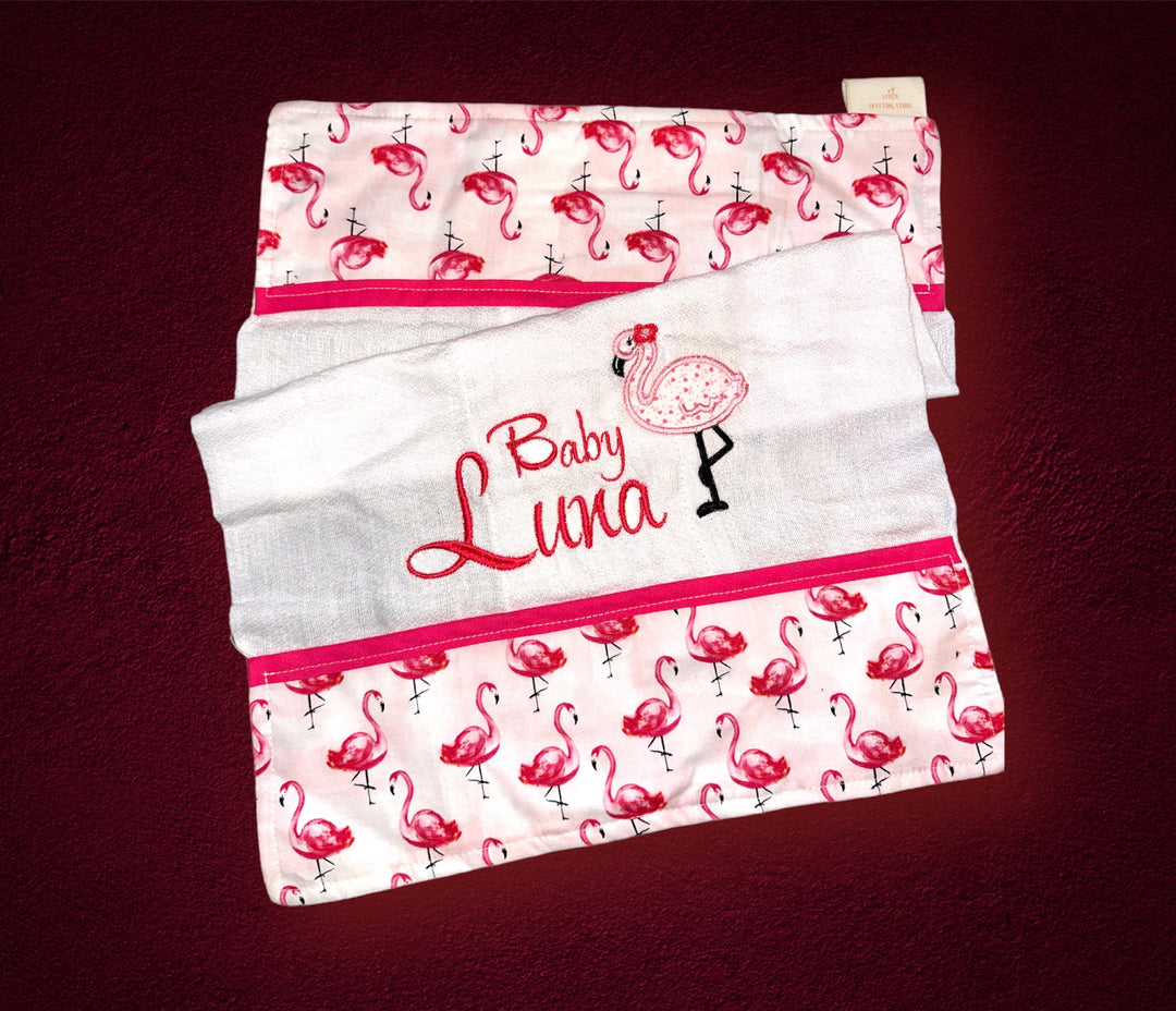 Flamingo Burp Cloth